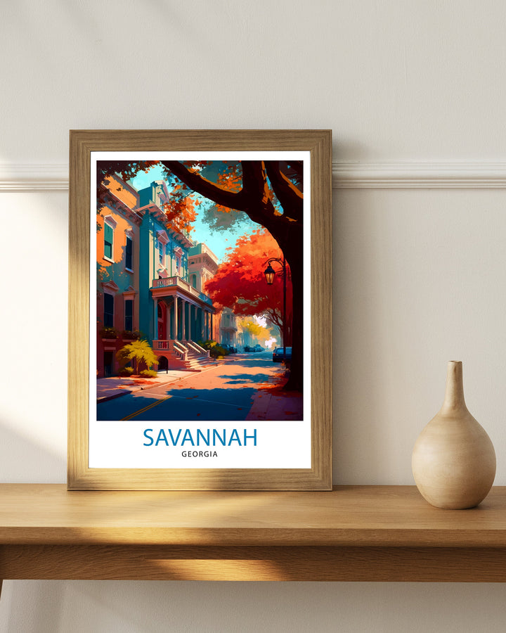 Savannah Georgia Travel Poster