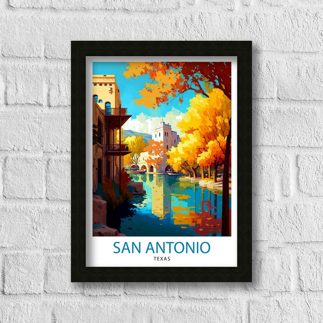 San Antonio Texas Travel Poster