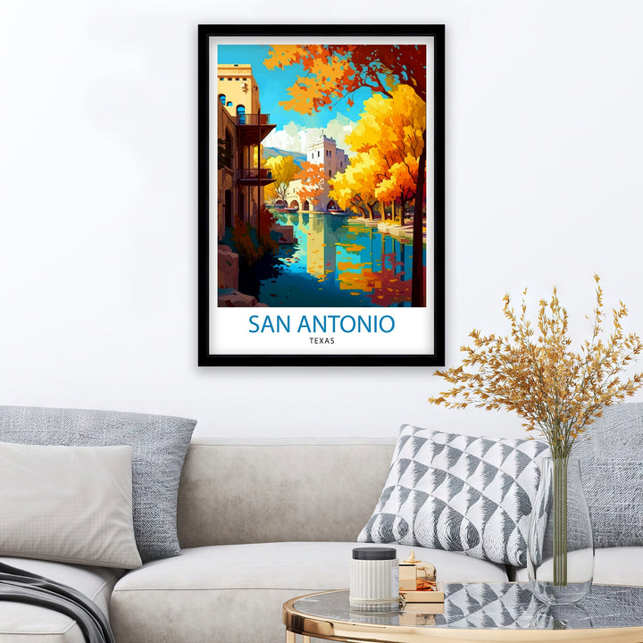 San Antonio Texas Travel Poster