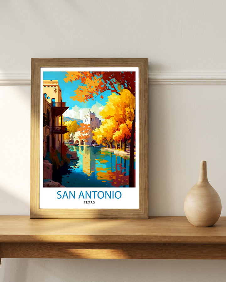 San Antonio Texas Travel Poster