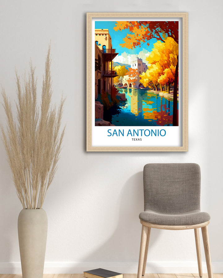 San Antonio Texas Travel Poster