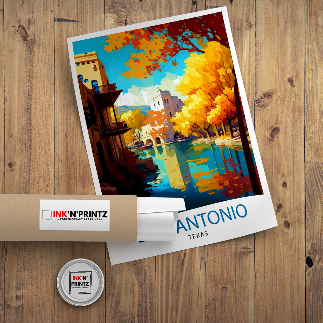 San Antonio Texas Travel Poster