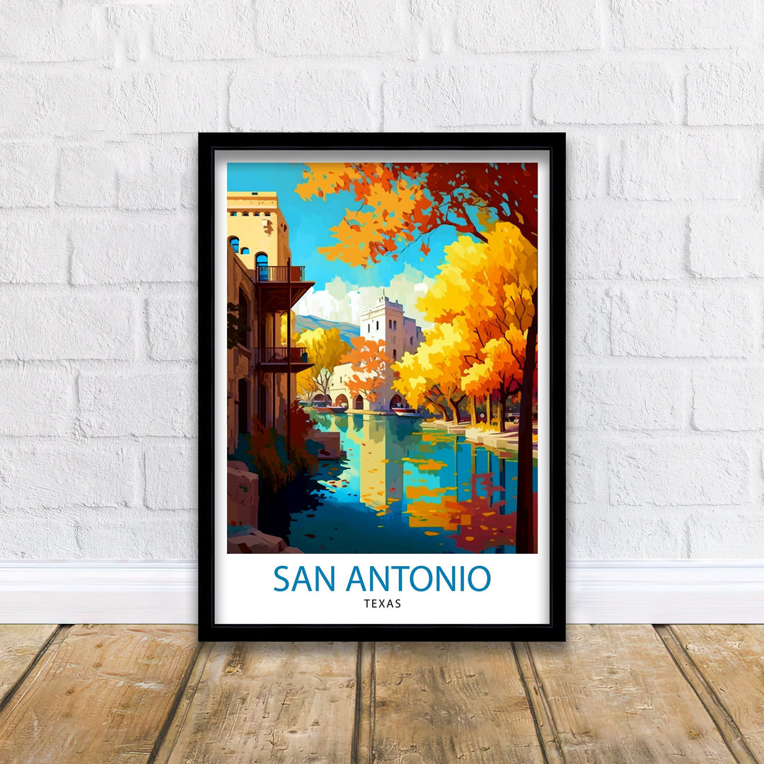 San Antonio Texas Travel Poster