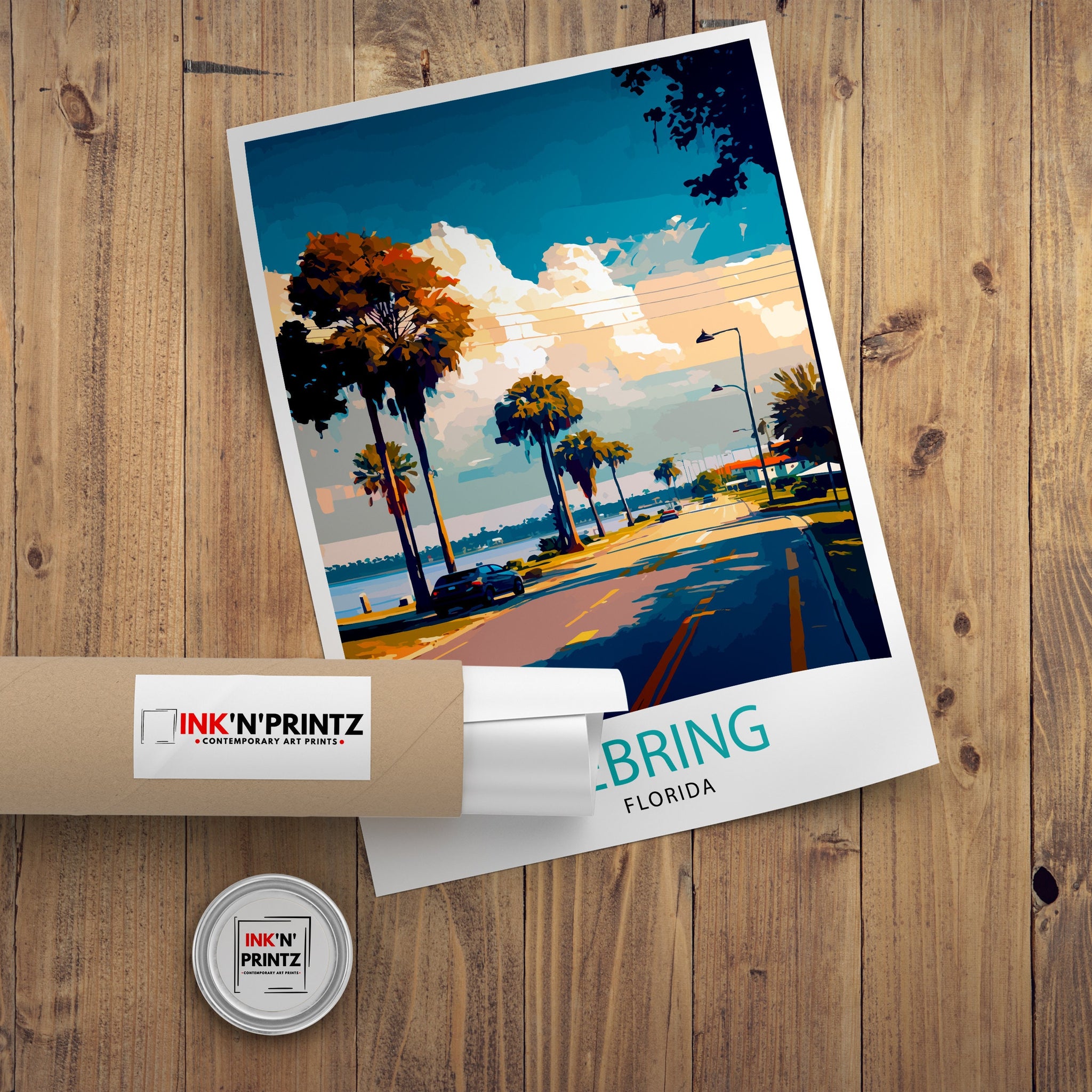 Sebring Florida Travel Print| Sebring Wall Decor Sebring Home Living Decor Sebring Florida Illustration Travel Poster Gift for Sebring