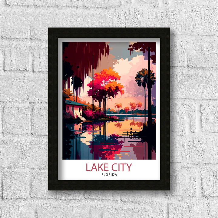 Lake City Florida Travel Poster|, Lake City Wall Art, Florida Nature Decor, Lake City Landscape Photography, Florida Scenic Poster, Lake City