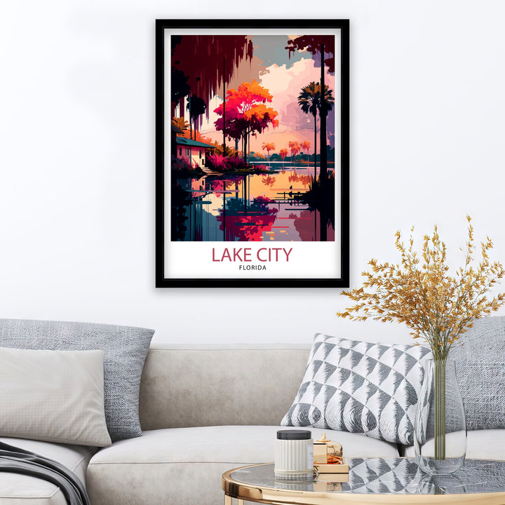 Lake City Florida Travel Poster|, Lake City Wall Art, Florida Nature Decor, Lake City Landscape Photography, Florida Scenic Poster, Lake City