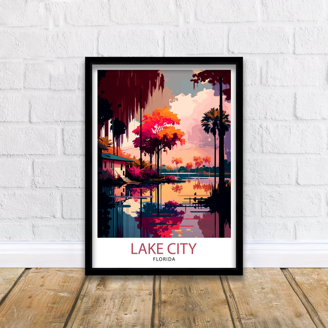 Lake City Florida Travel Poster|, Lake City Wall Art, Florida Nature Decor, Lake City Landscape Photography, Florida Scenic Poster, Lake City