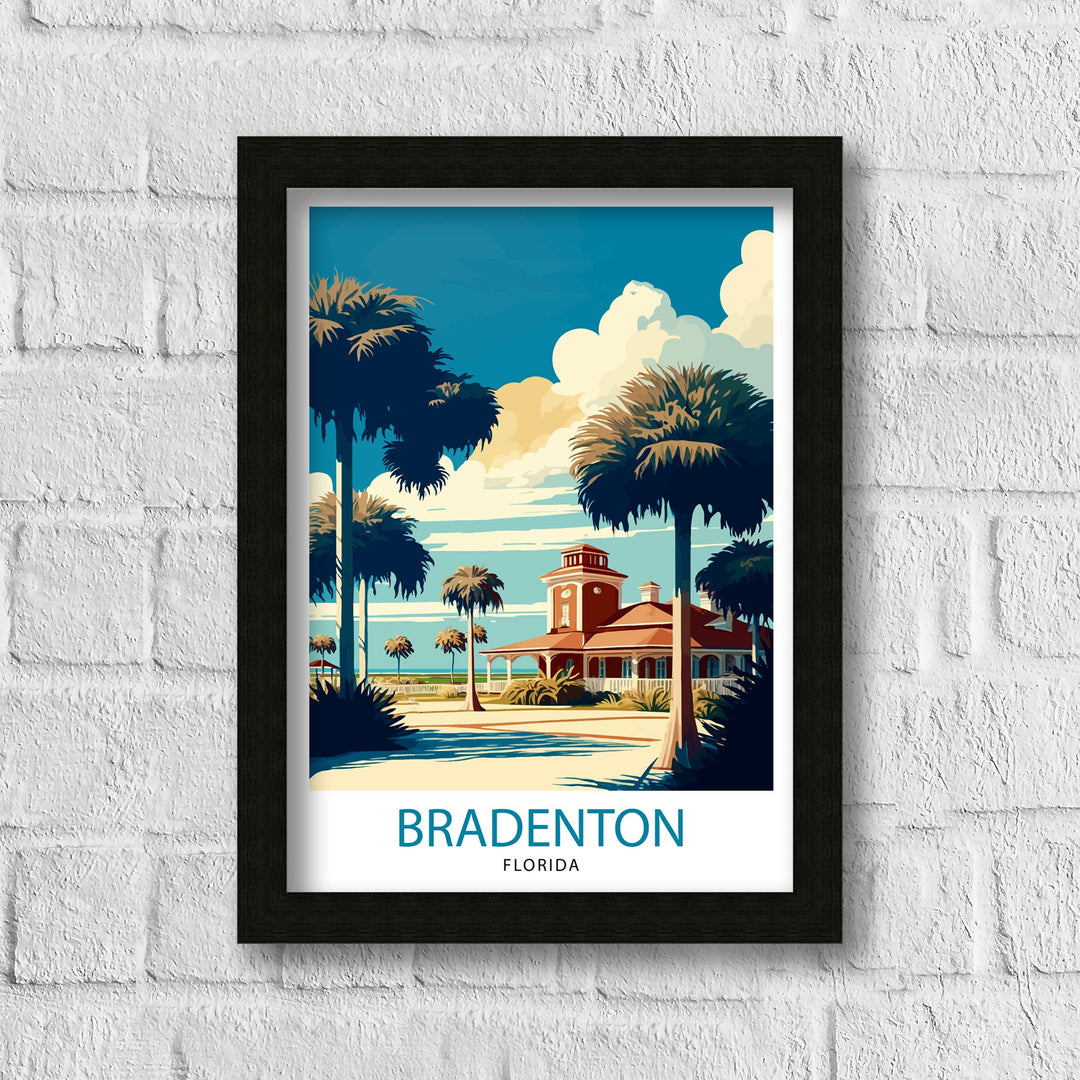 Bradenton Florida Travel Poster Bradenton