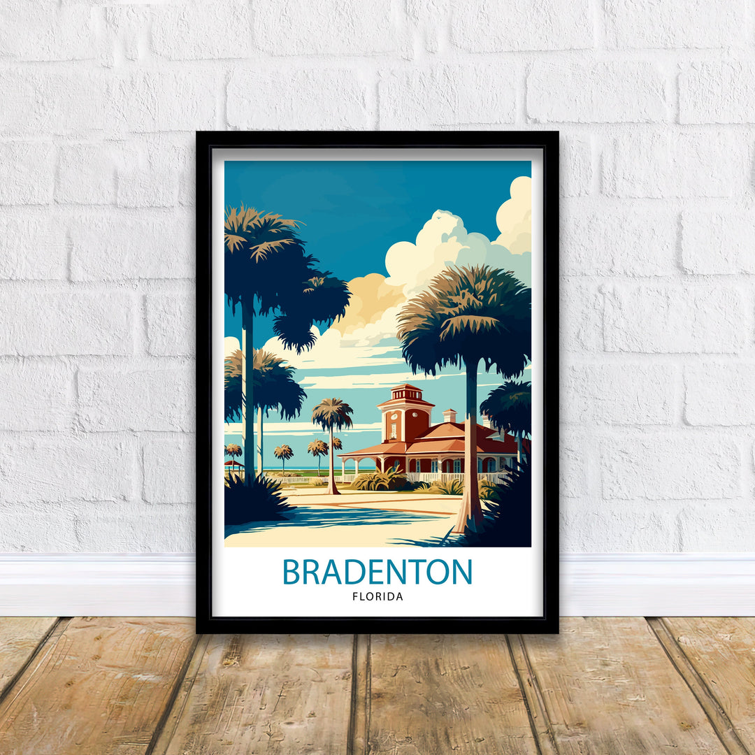 Bradenton Florida Travel Poster Bradenton