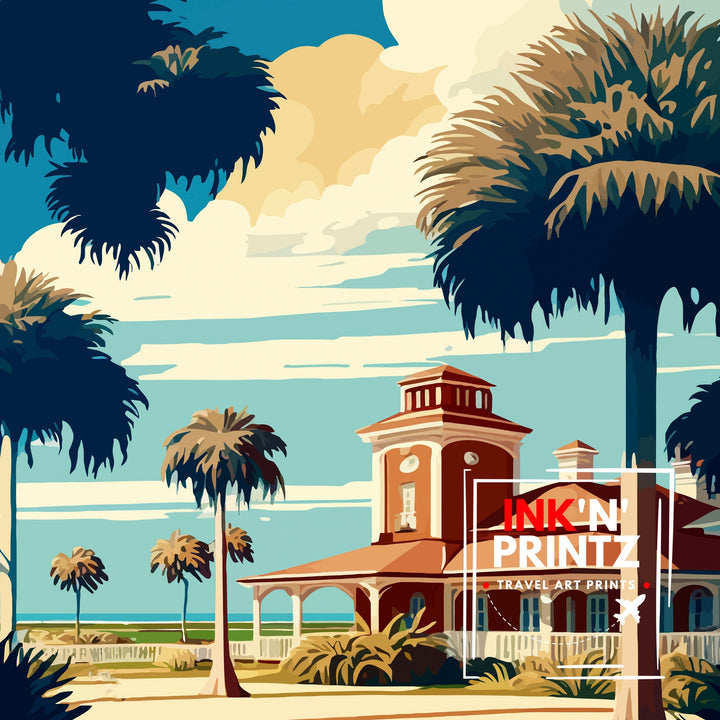 Bradenton Florida Travel Poster Bradenton