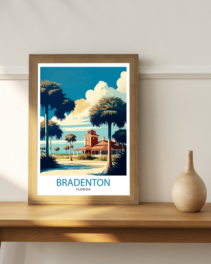 Bradenton Florida Travel Poster Bradenton