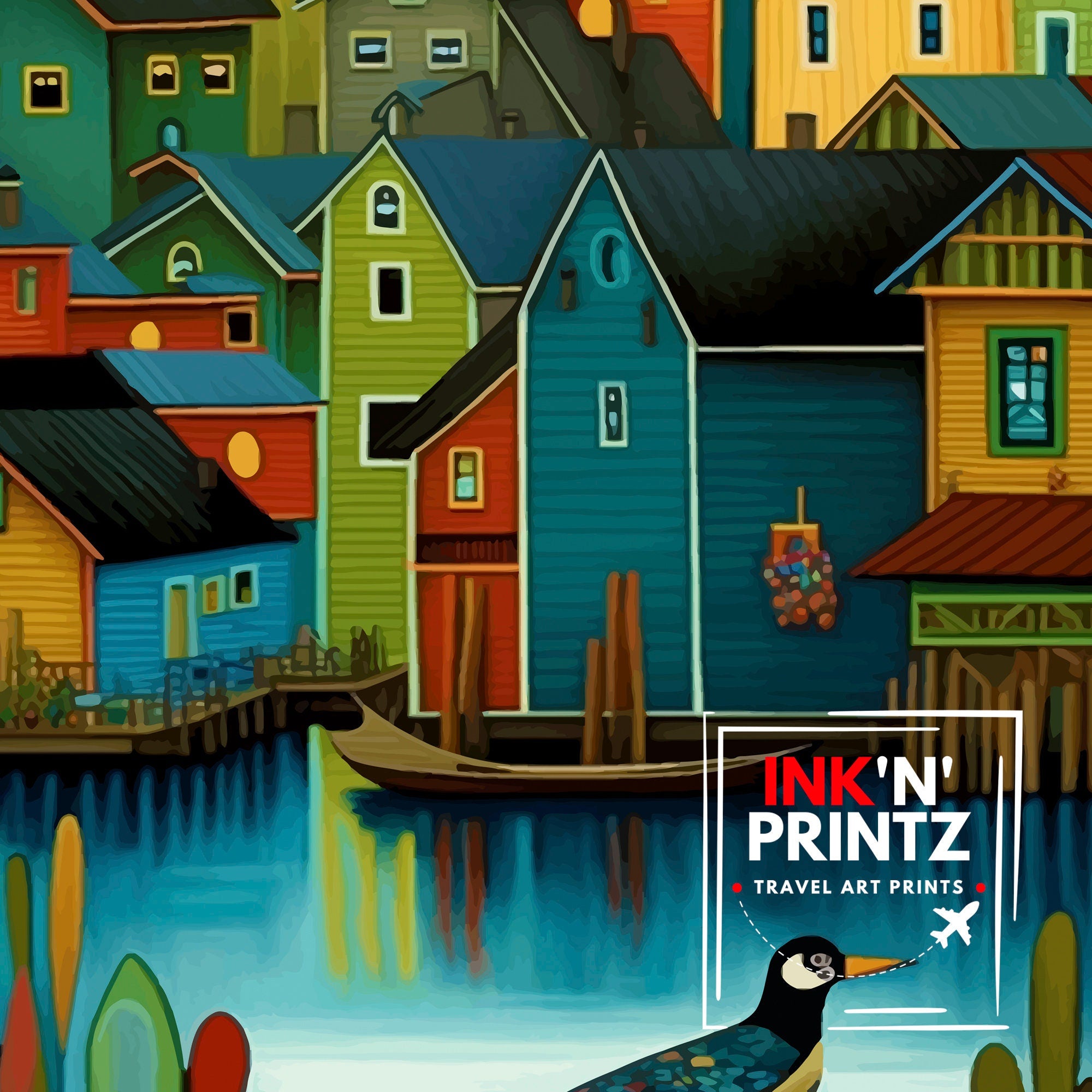 Ketchikan Alaska Travel Poster Ketchikan Wall Decor Ketchikan Art Print| Alaska Travel Prints Ketchikan Illustration Ketchikan Wall Art