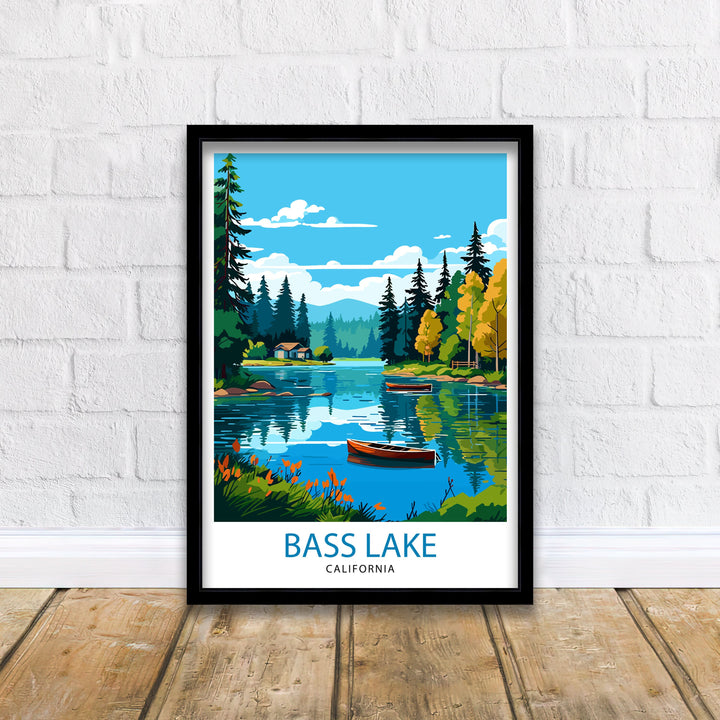 Bass Lake California Travel Poster