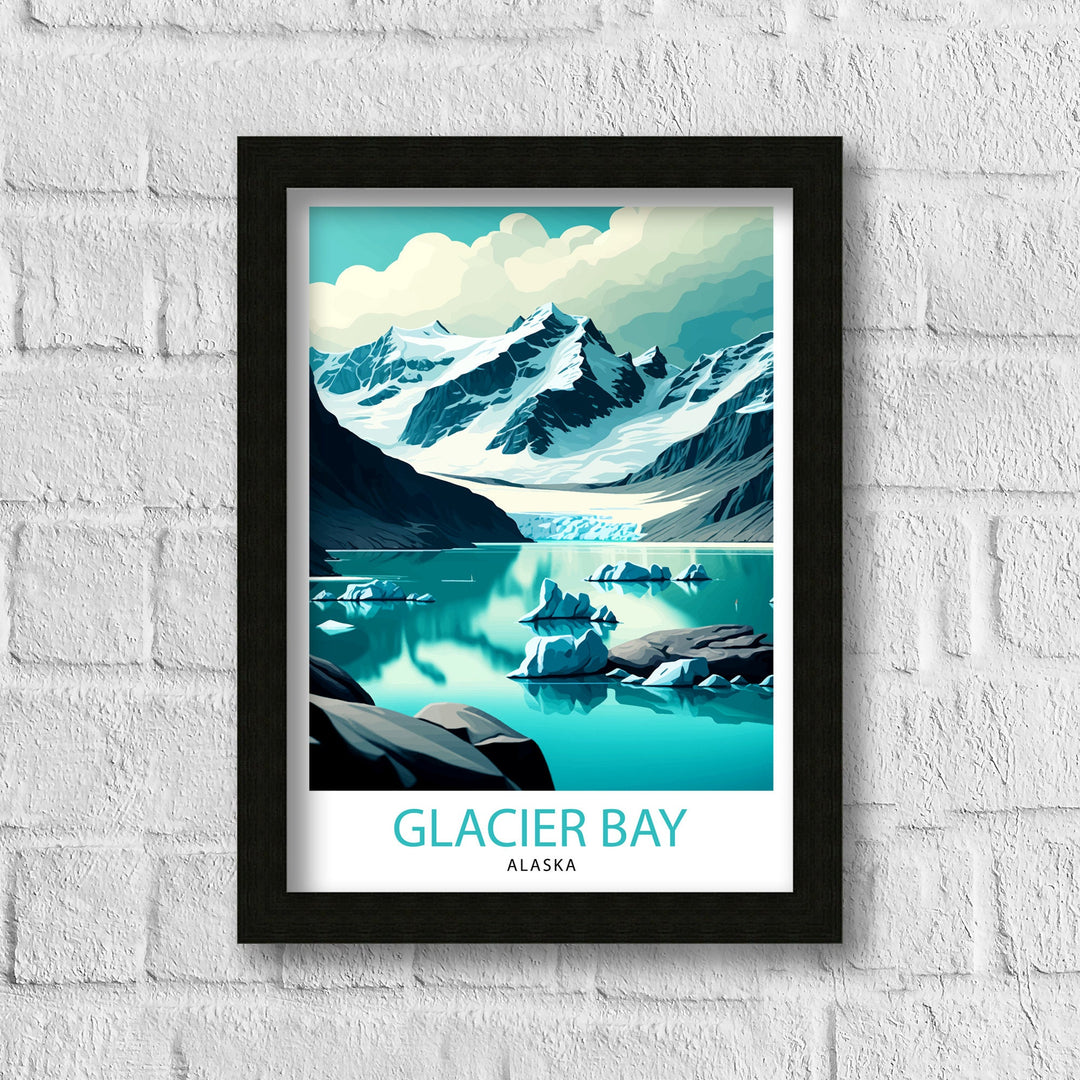 Glacier Bay Alaska Travel Poster