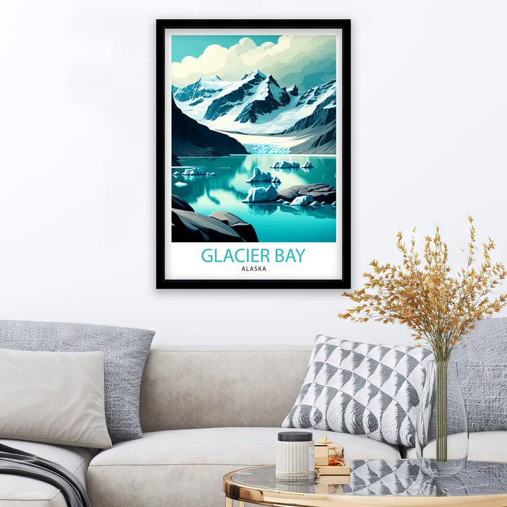 Glacier Bay Alaska Travel Poster