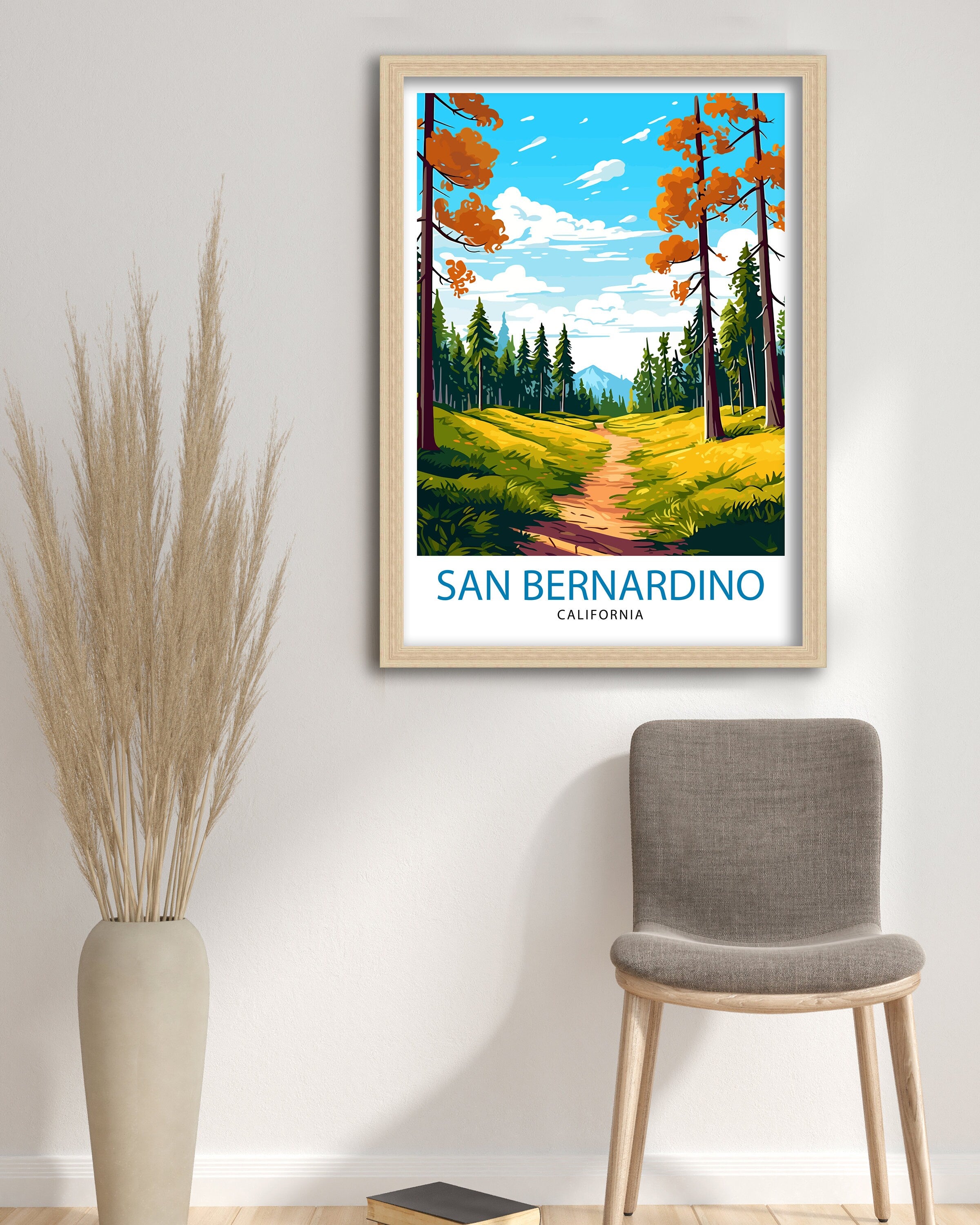 San Bernardino Travel Print San Bernardino Wall Decor San Bernardino Poster California Travel Prints San Bernardino Art Print San Bernardino