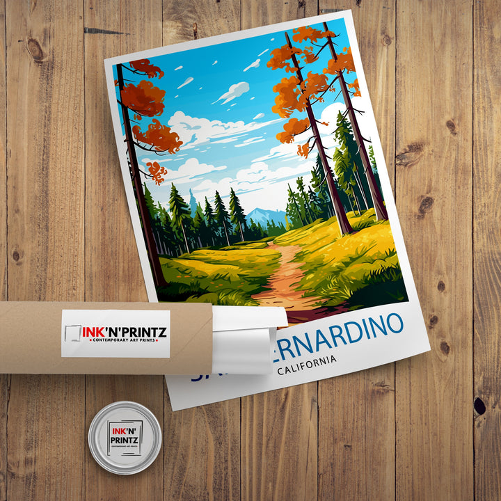 San Bernardino Travel Print San Bernardino Wall Decor San Bernardino Poster California Travel Prints San Bernardino Art Print San Bernardino