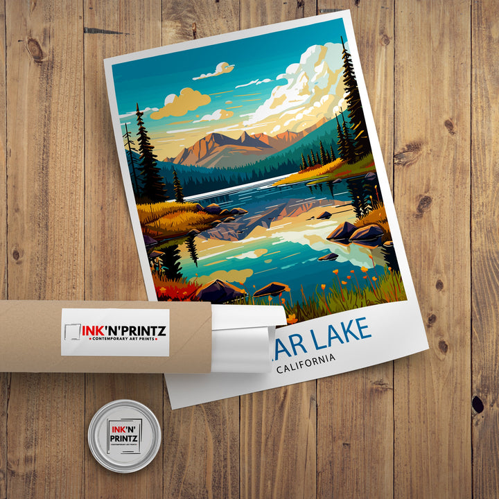 Clear Lake California Travel Print| Clear Lake Wall Decor Clear Lake Home Living Decor Clear Lake California Illustration Travel Poster