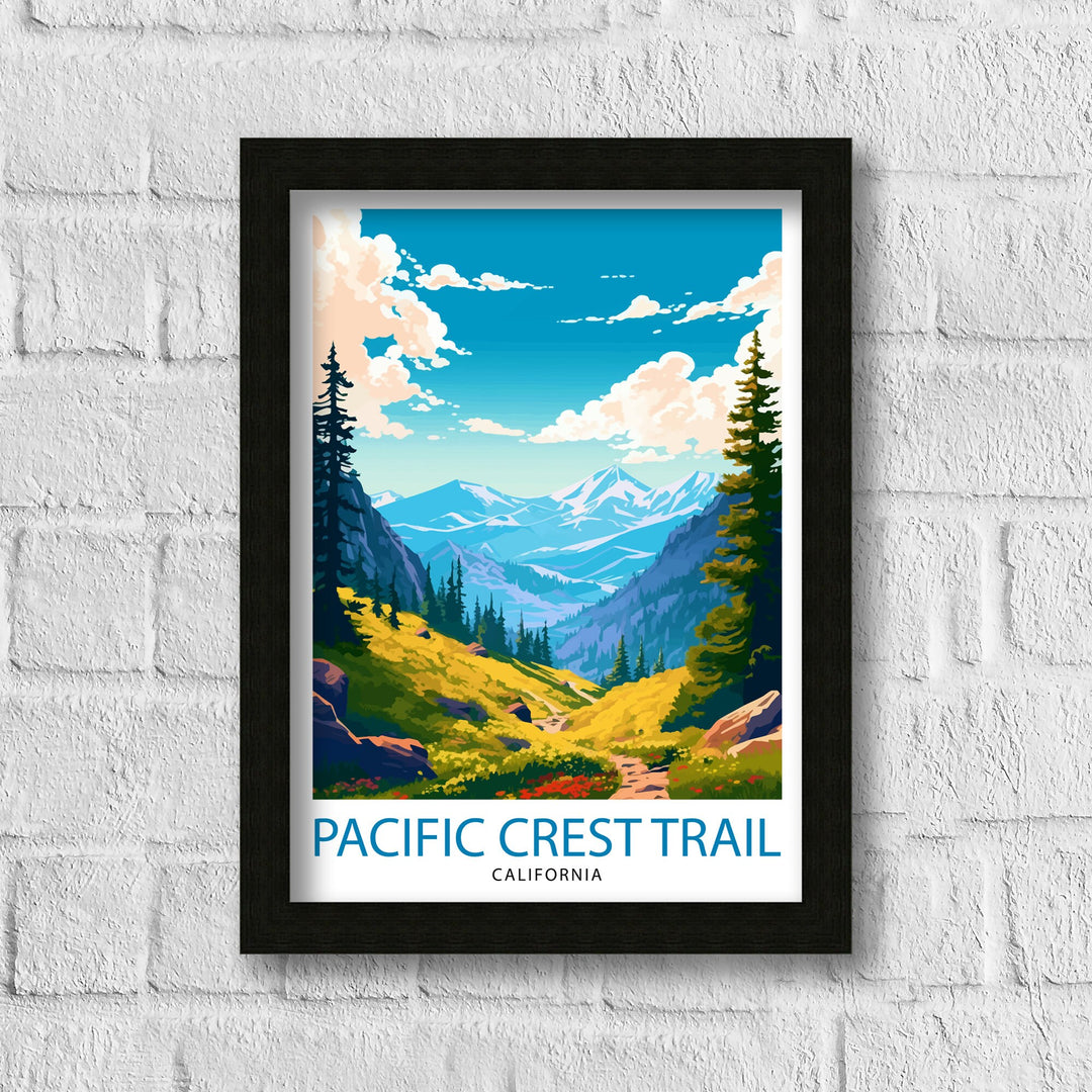 Pacific Crest Trail California Travel Poster|