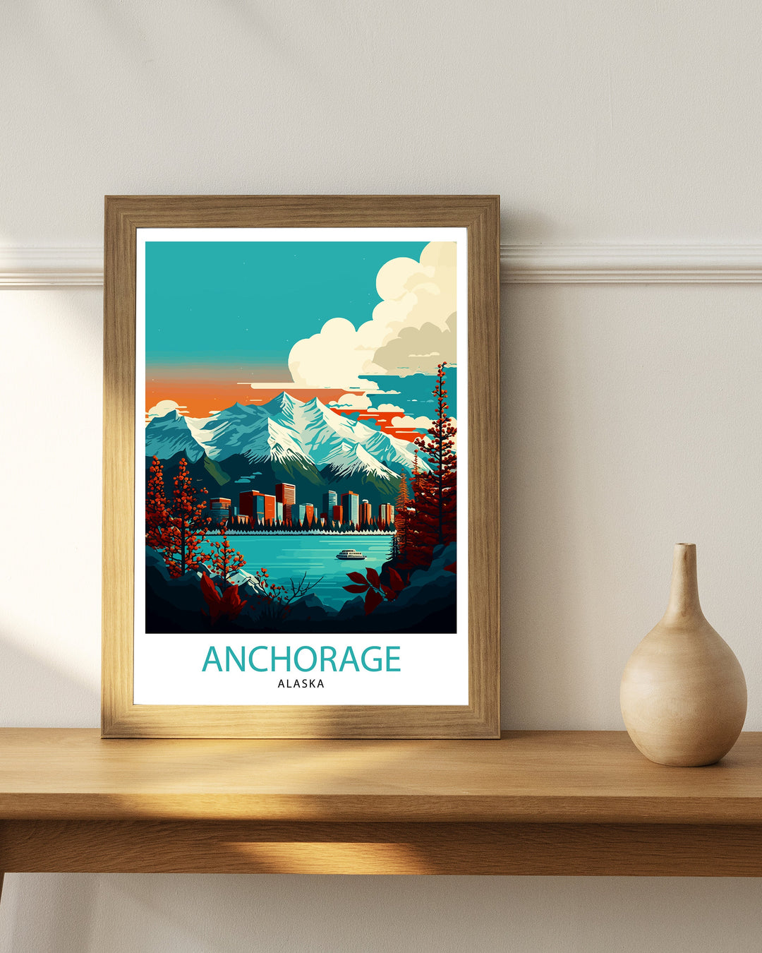 Anchorage Alaska Travel Poster Anchorage