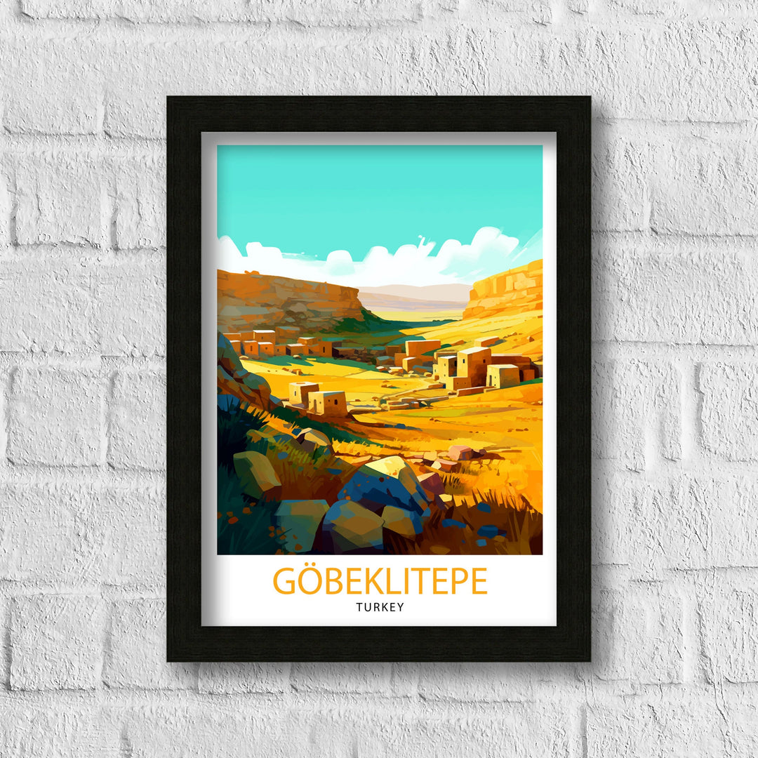 Göbeklitepe Turkey Travel Poster Göbeklitepe