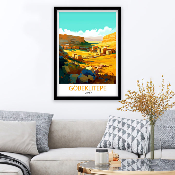 Göbeklitepe Turkey Travel Poster Göbeklitepe