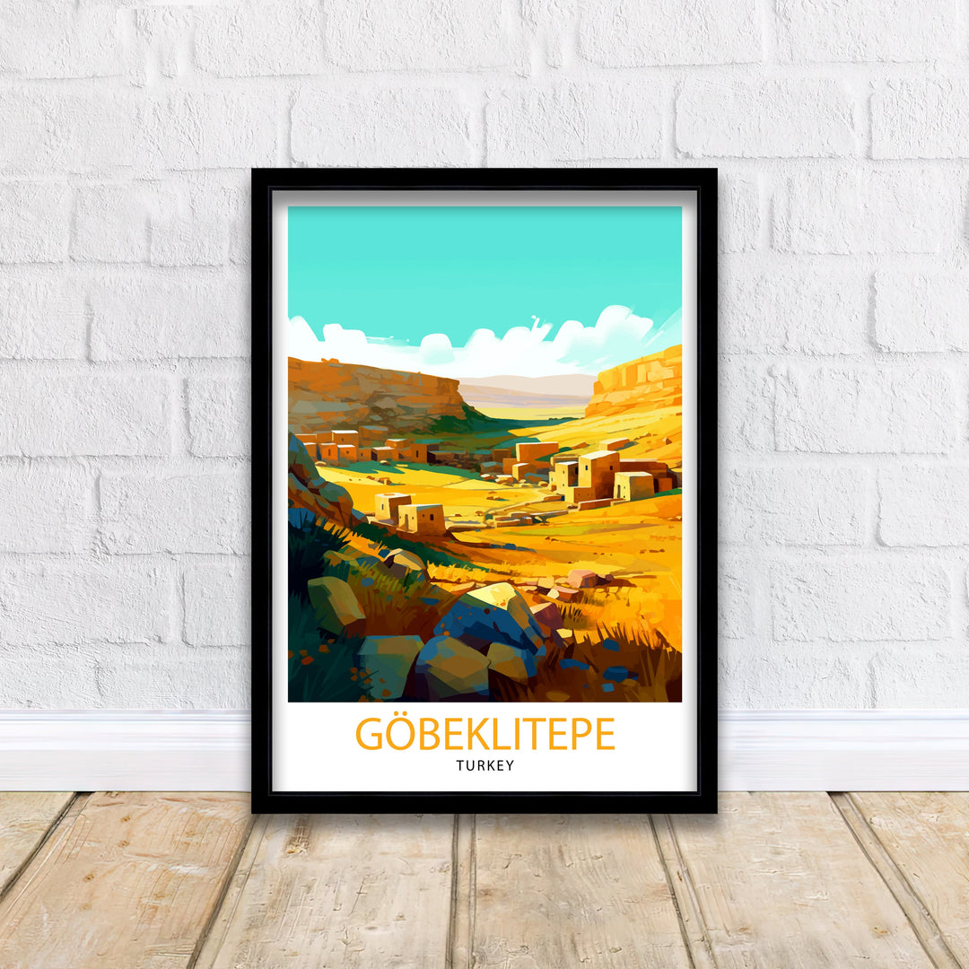 Göbeklitepe Turkey Travel Poster Göbeklitepe