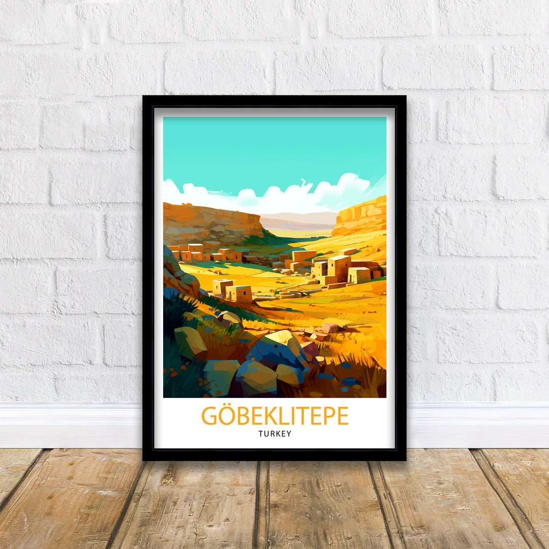 Göbeklitepe Turkey Travel Poster Göbeklitepe