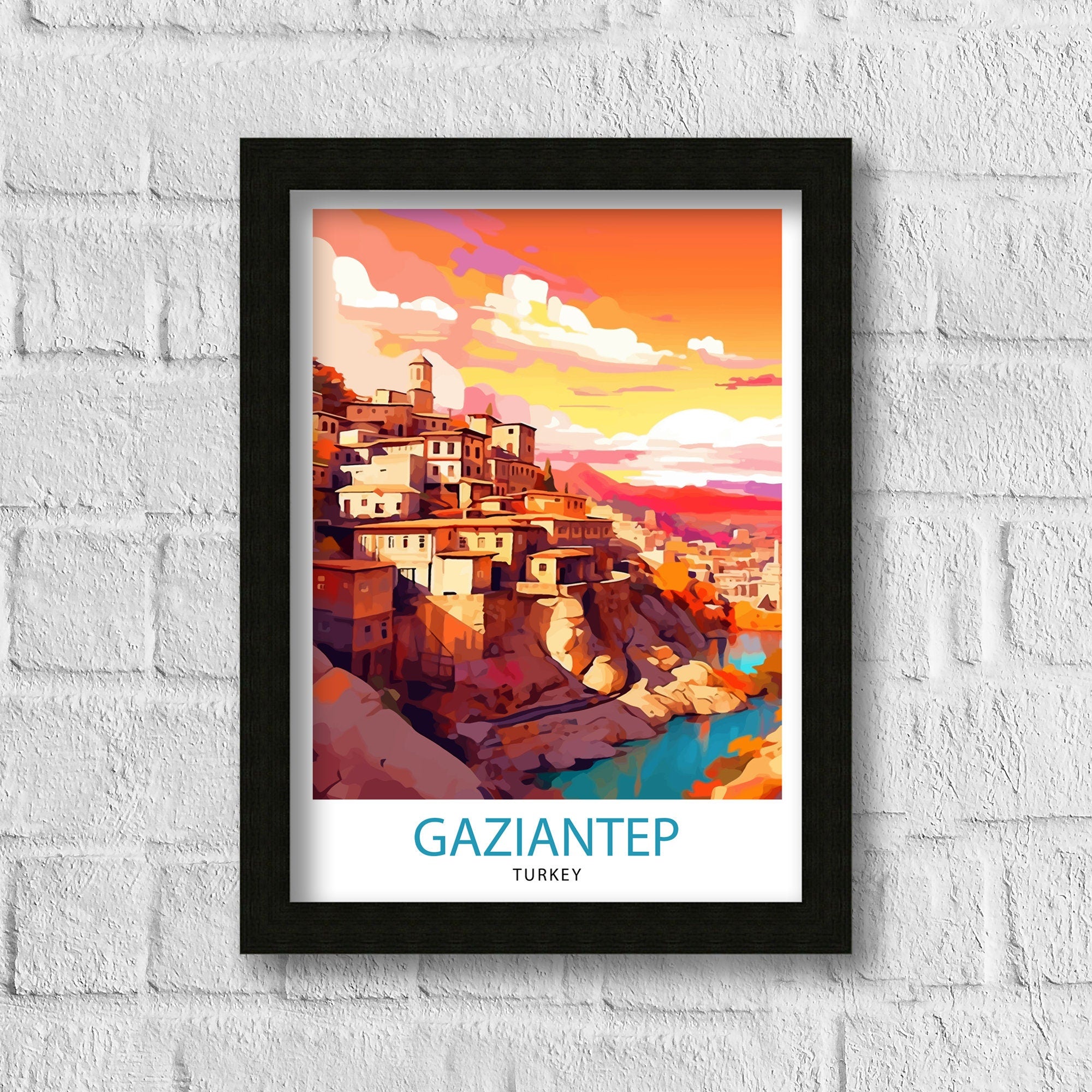 Gaziantep Turkey Travel Print Gaziantep Wall Decor Gaziantep Poster Turkey Travel Prints Gaziantep Art Print Gaziantep IllustrationGaziantep