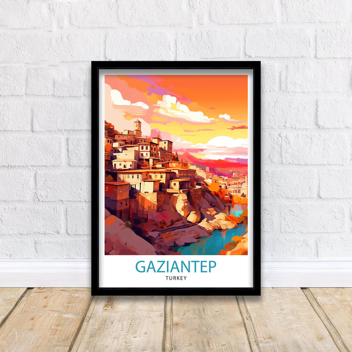 Gaziantep Turkey Travel Poster Gaziantep