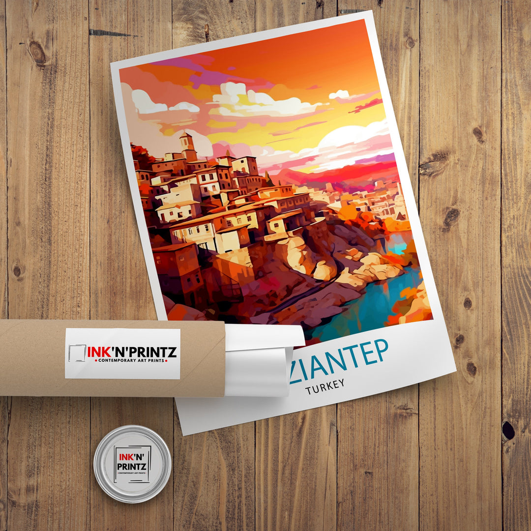 Gaziantep Turkey Travel Poster Gaziantep