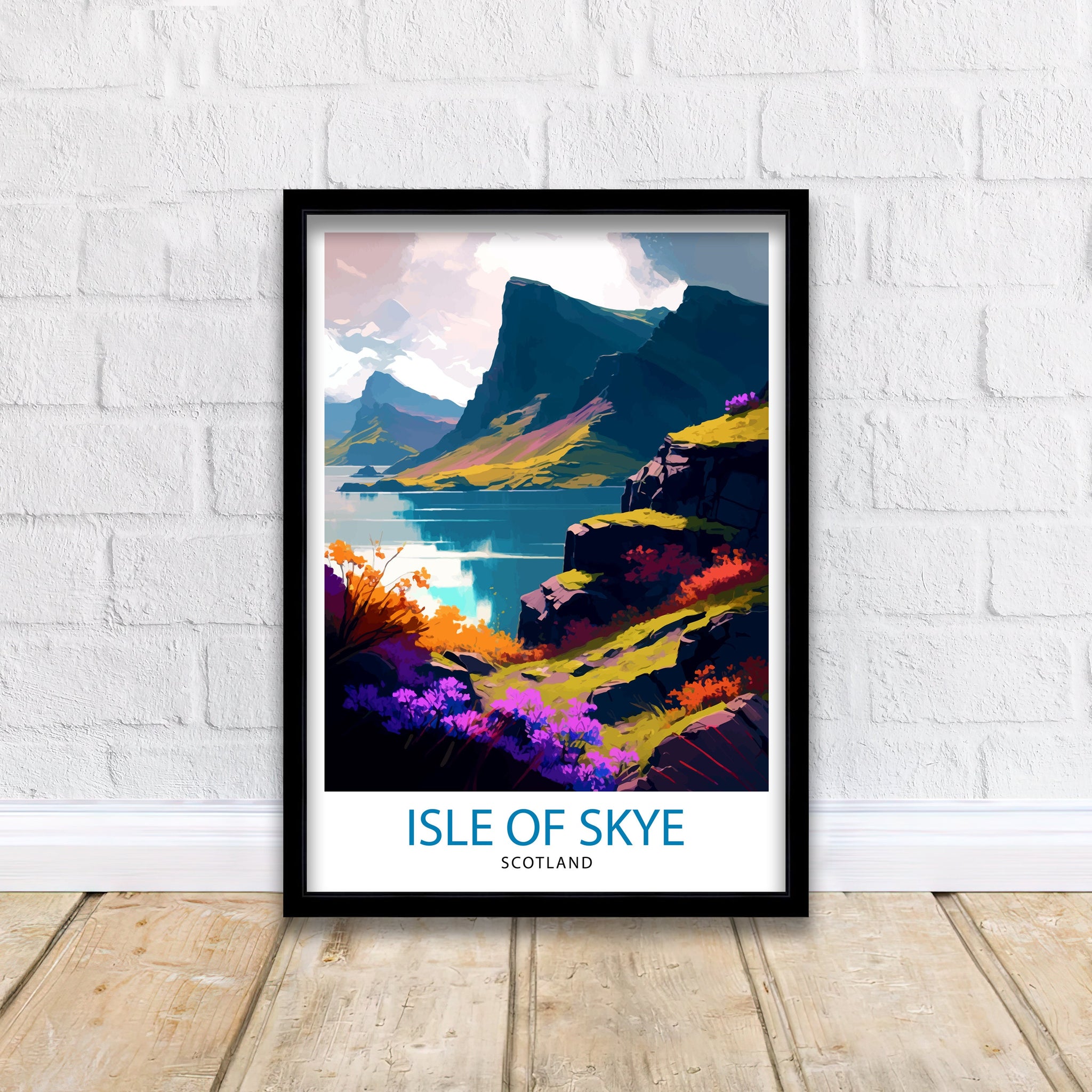 Isle of Skye Travel Print Skye Wall Decor Skye Home Living Decor, Isle of Skye Illustration Travel Poster Gift for Skye Scotland Home Decor