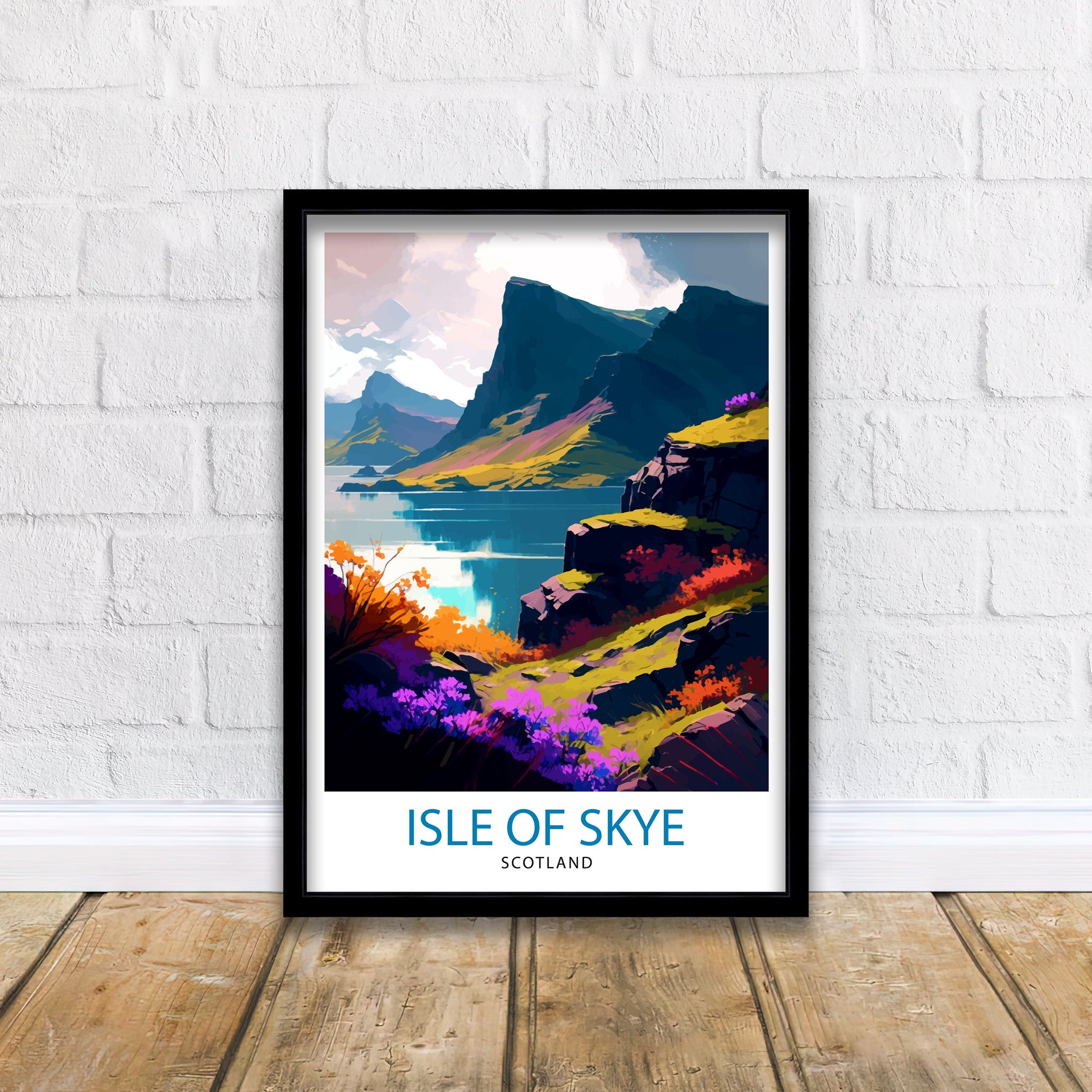 Isle of Skye Travel Print Skye Wall Decor Skye Home Living Decor, Isle of Skye Illustration Travel Poster Gift for Skye Scotland Home Decor