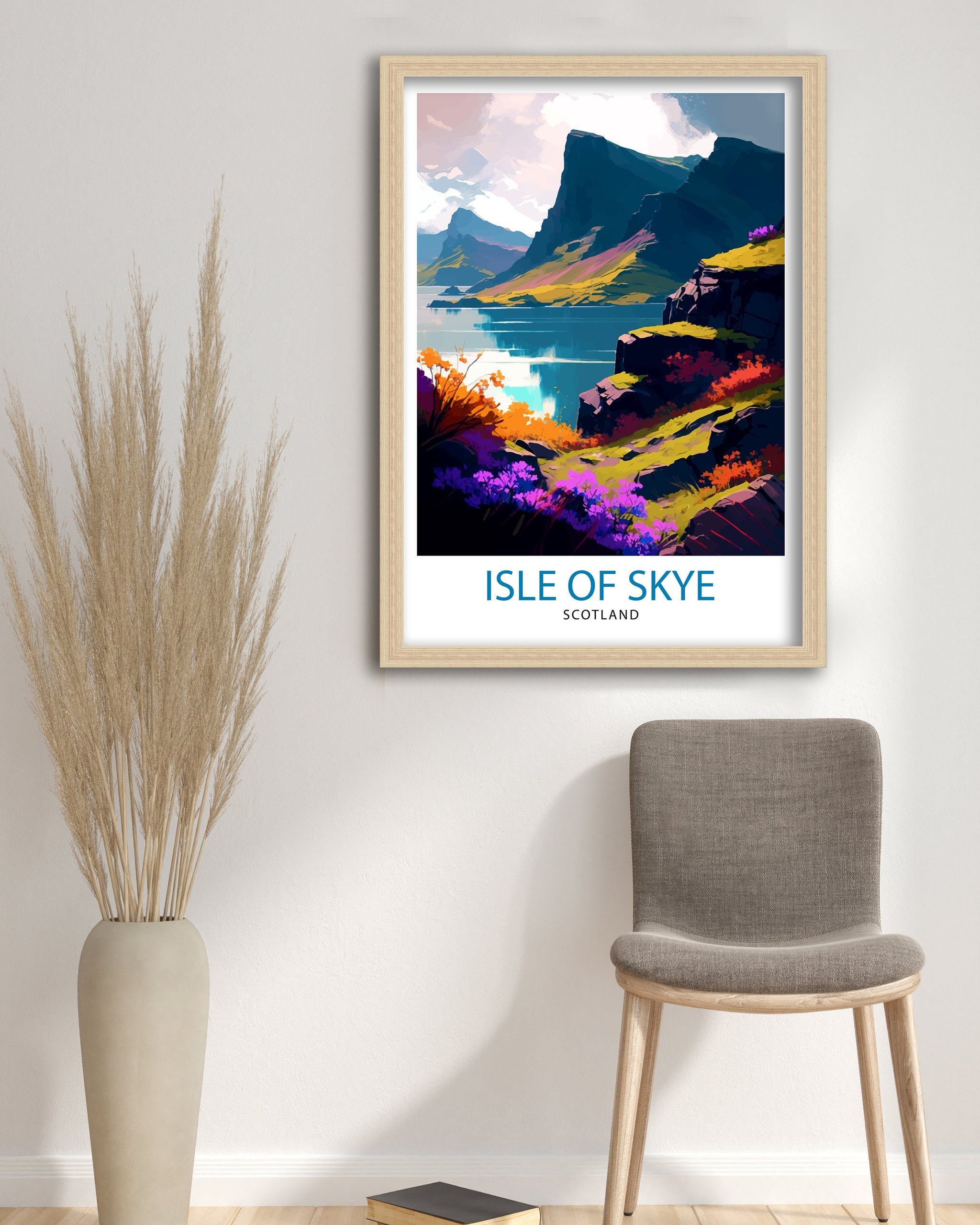 Isle of Skye Travel Print Skye Wall Decor Skye Home Living Decor, Isle of Skye Illustration Travel Poster Gift for Skye Scotland Home Decor