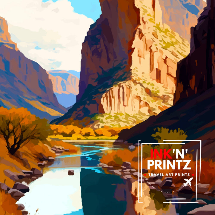 Big Bend National Park Texas Travel Poster Texas