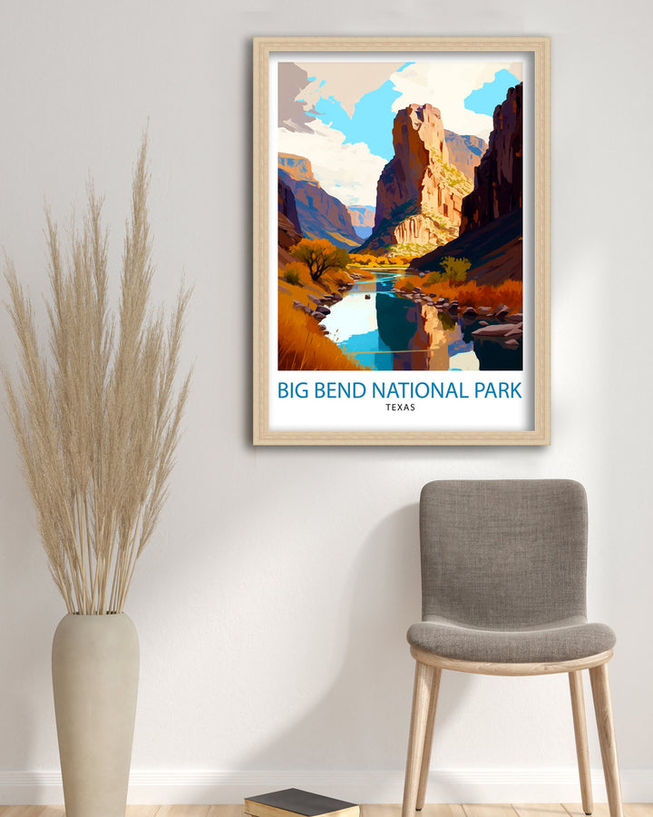 Big Bend National Park Texas Travel Poster Texas