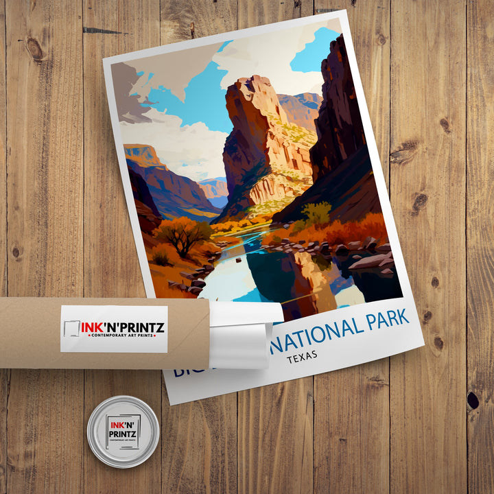 Big Bend National Park Texas Travel Poster Texas