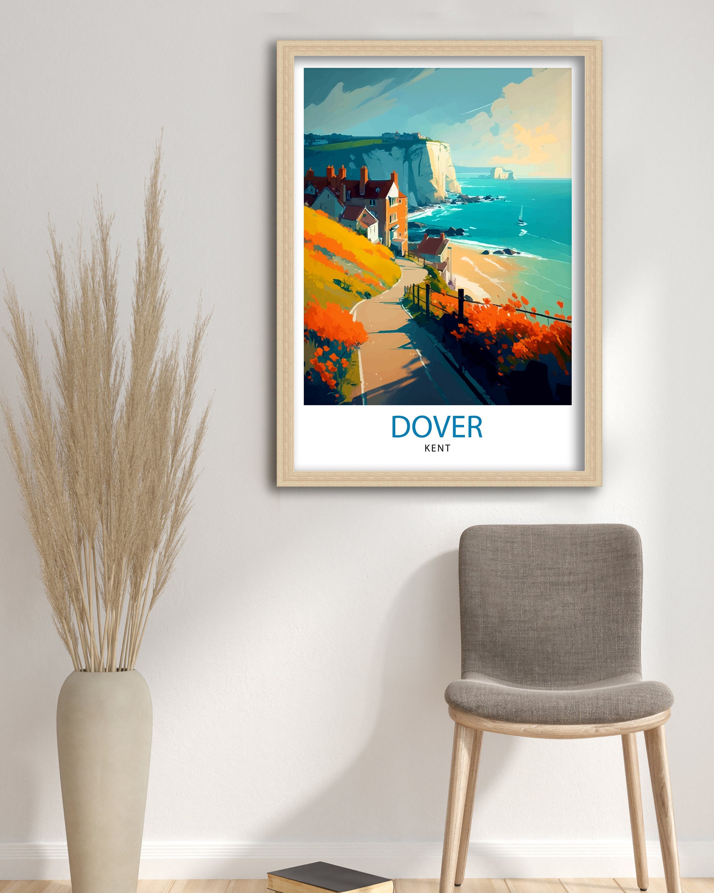 Dover Kent Travel Print Dover Wall Decor Dover Poster Kent Travel Prints Dover Art Print Dover Illustration Dover Wall Art Kent Print Dover