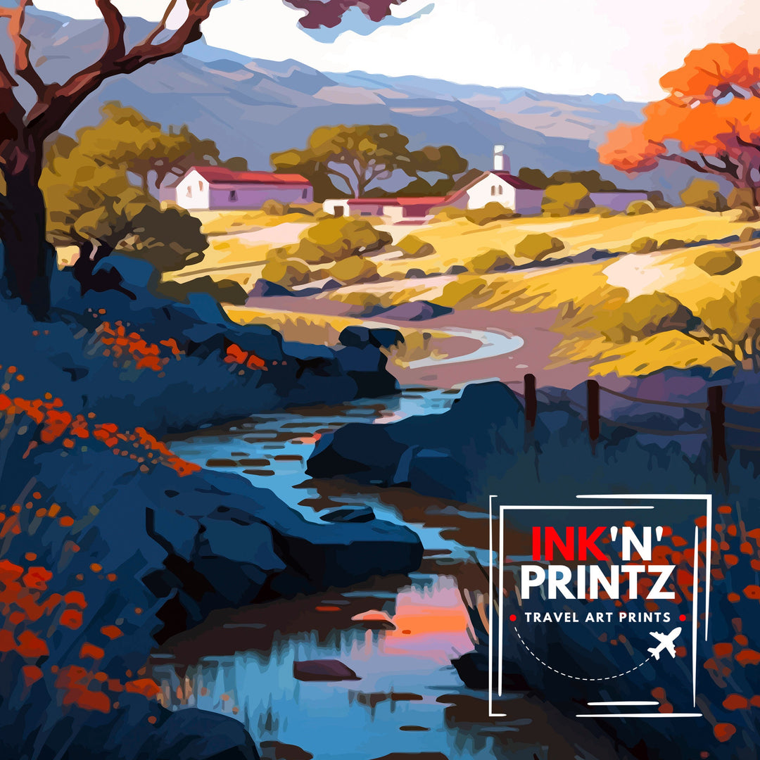 Hill Country Texas Travel Poster