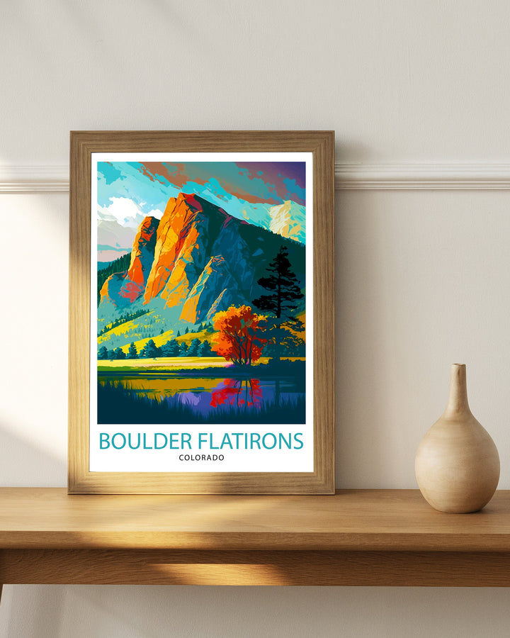 Boulder Flatirons Arizona Travel Print Arizona Wall Decor Arizona Poster Boulder Flatirons Art Print Arizona Landscape Print Southwest