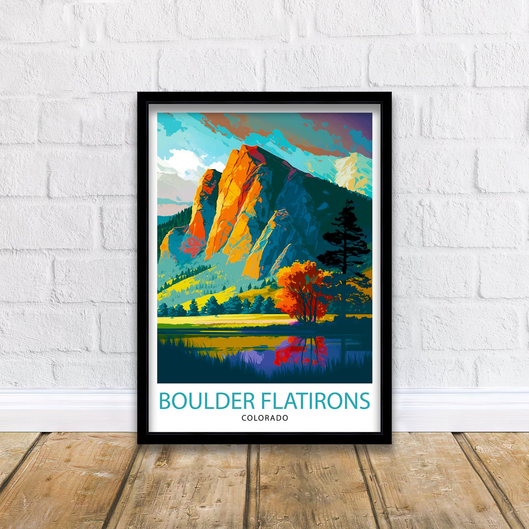 Boulder Flatirons Arizona Travel Print Arizona Wall Decor Arizona Poster Boulder Flatirons Art Print Arizona Landscape Print Southwest