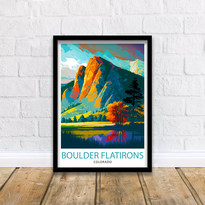 Boulder Flatirons Arizona Travel Print Arizona Wall Decor Arizona Poster Boulder Flatirons Art Print Arizona Landscape Print Southwest