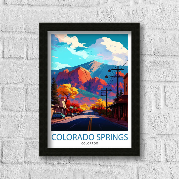 Colorado Springs Arizona Travel Poster Colorado Springs Wall Art Colorado Springs Decor Arizona Travel Print Colorado Springs Art Arizona