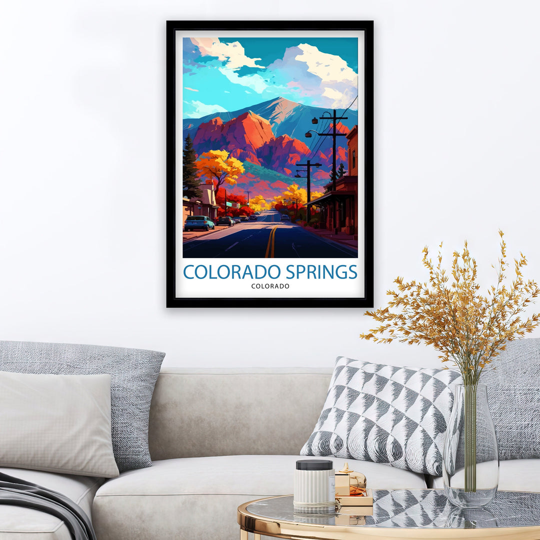 Colorado Springs Arizona Travel Poster Colorado Springs Wall Art Colorado Springs Decor Arizona Travel Print Colorado Springs Art Arizona