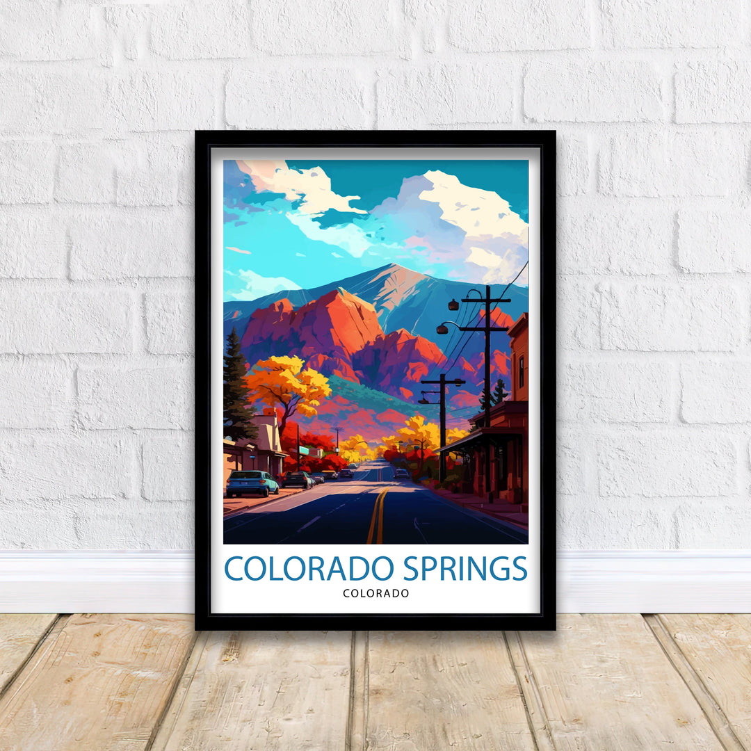 Colorado Springs Arizona Travel Poster Colorado Springs Wall Art Colorado Springs Decor Arizona Travel Print Colorado Springs Art Arizona