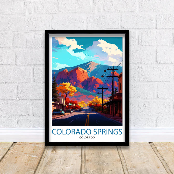 Colorado Springs Arizona Travel Poster Colorado Springs Wall Art Colorado Springs Decor Arizona Travel Print Colorado Springs Art Arizona