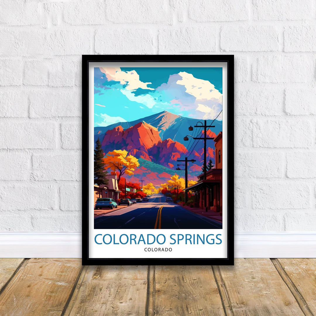 Colorado Springs Arizona Travel Poster Colorado Springs Wall Art Colorado Springs Decor Arizona Travel Print Colorado Springs Art Arizona
