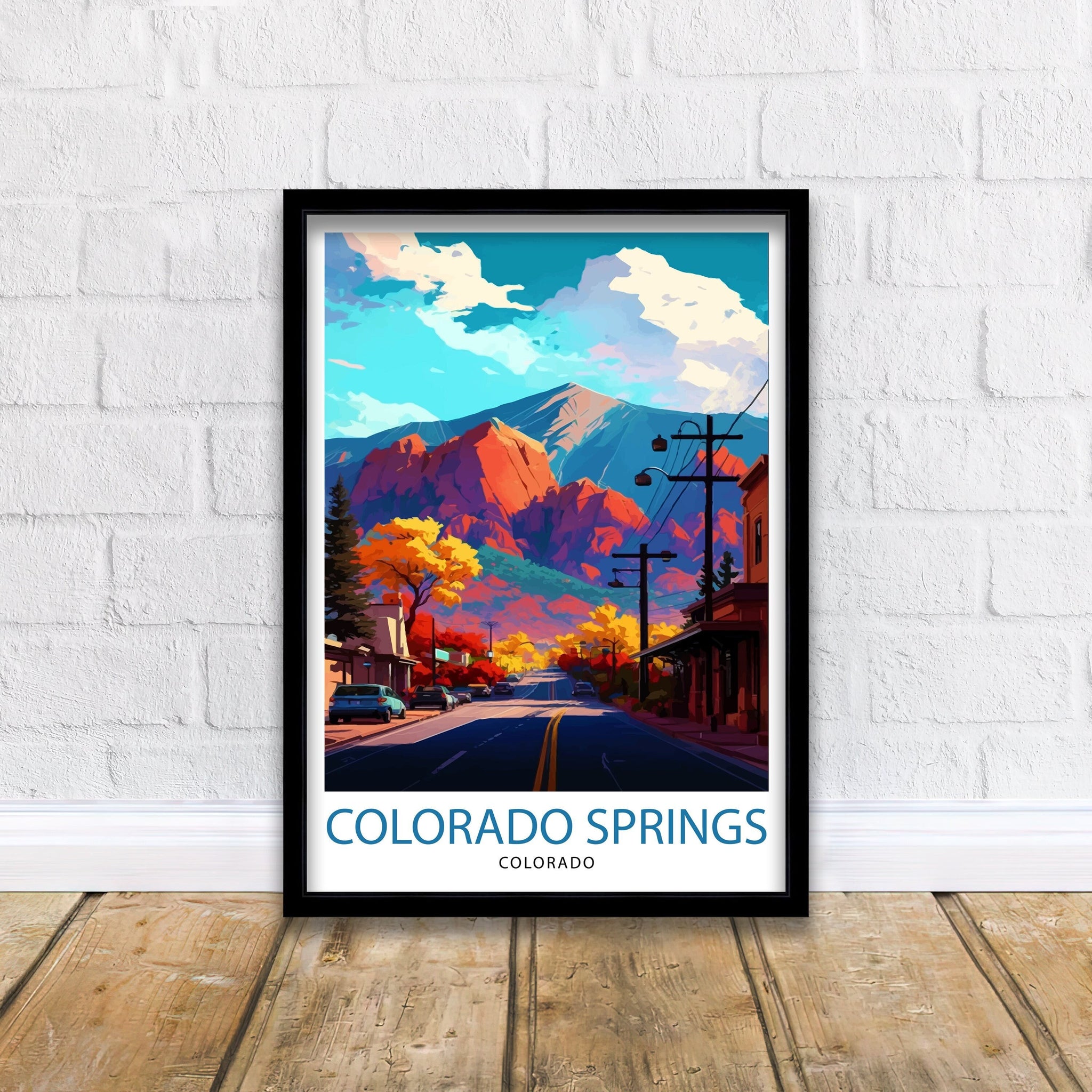 Colorado Springs Arizona Travel Poster Colorado Springs Wall Art Colorado Springs Decor Arizona Travel Print Colorado Springs Art Arizona