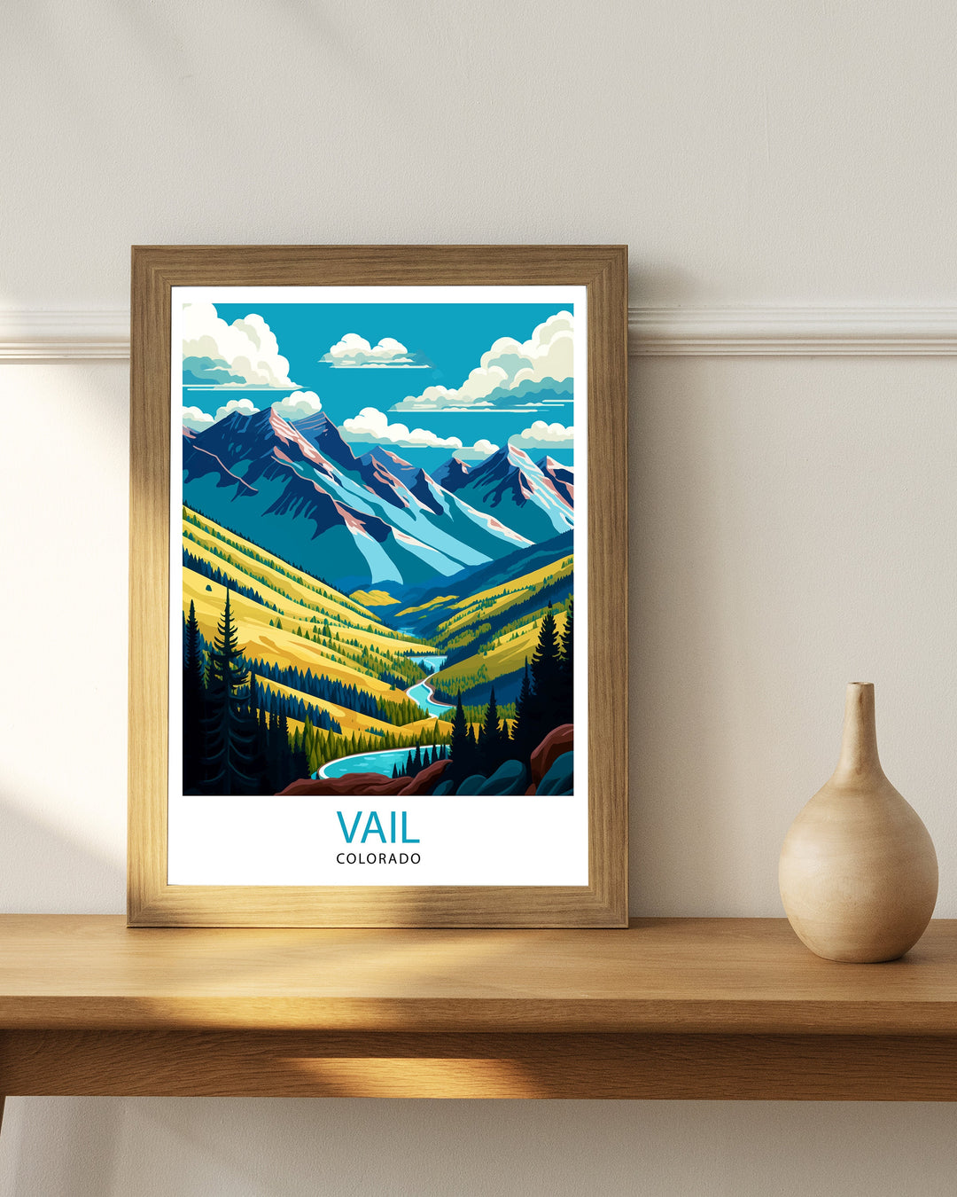 Vail Colorado Travel Poster Vail Wall Art Vail Mountain Poster