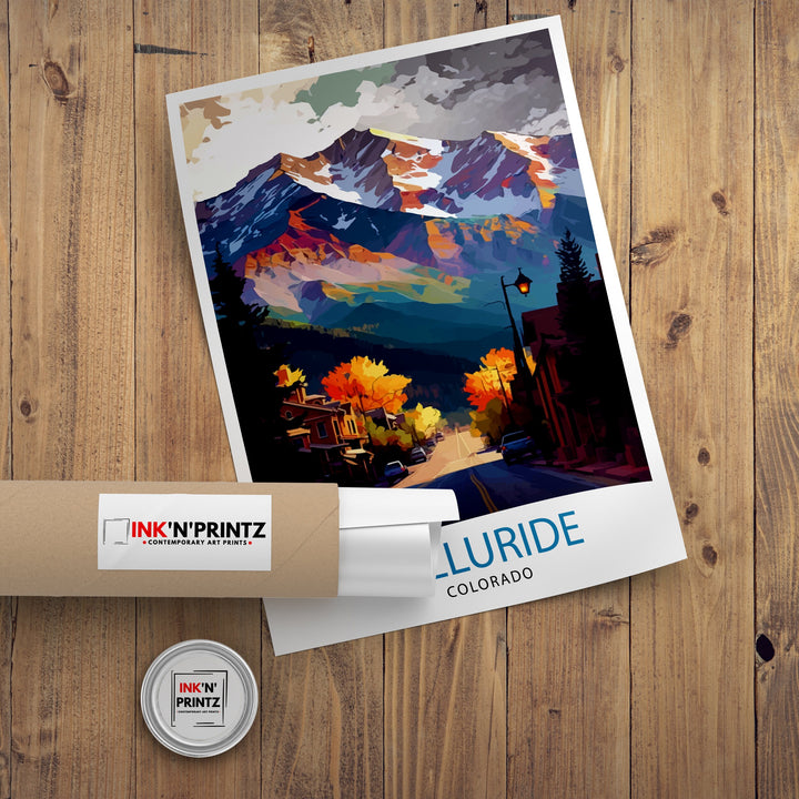 Telluride Colorado Travel Poster Telluride Wall Art Telluride Poster